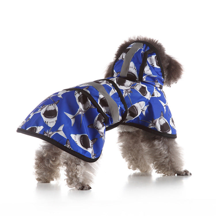 Reflective large pet raincoat