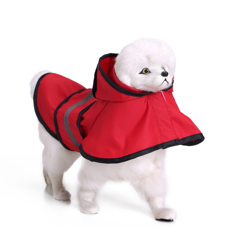 Reflective large pet raincoat