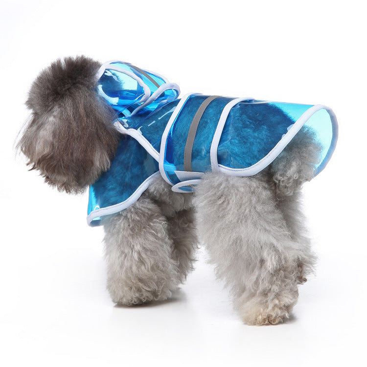 Reflective large pet raincoat