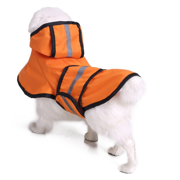 Reflective large pet raincoat