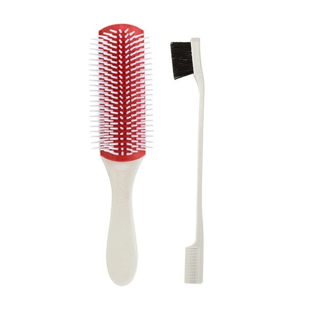 Nine Rows Comb & Eyebrow Brush Set | Massage & Styling Comb