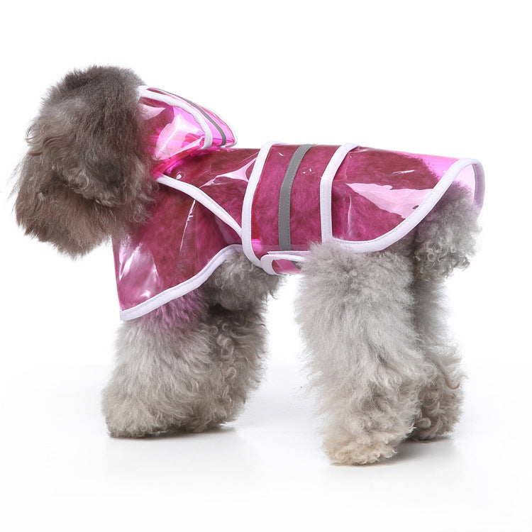 Reflective large pet raincoat