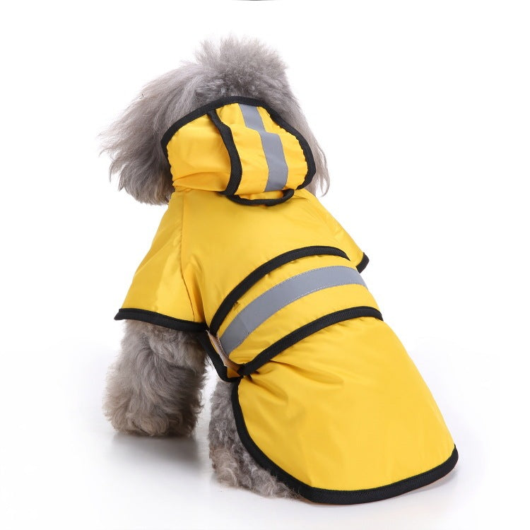 Reflective large pet raincoat