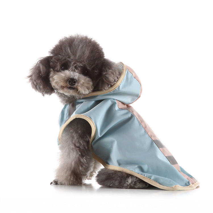 Reflective large pet raincoat