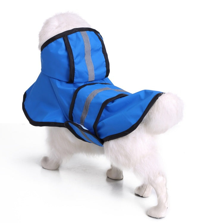 Reflective large pet raincoat