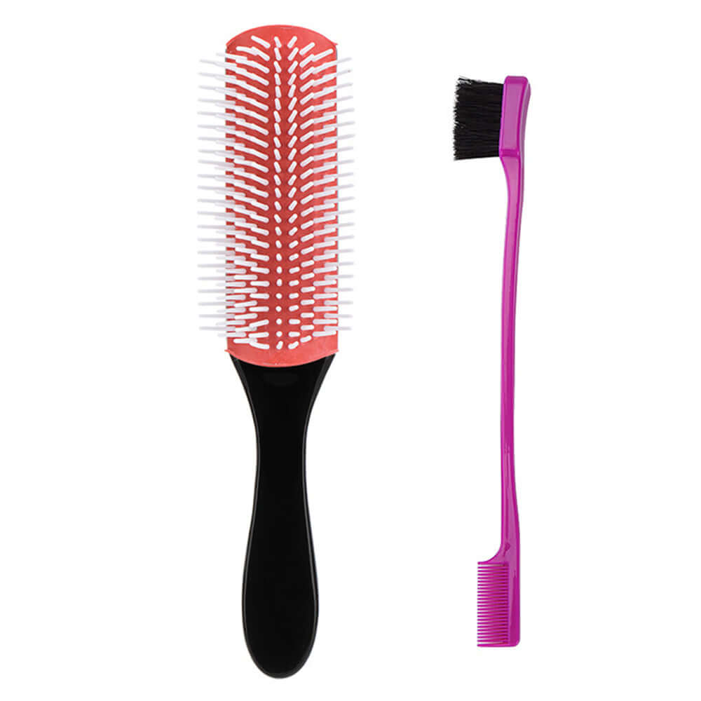 Nine Rows Comb & Eyebrow Brush Set | Massage & Styling Comb