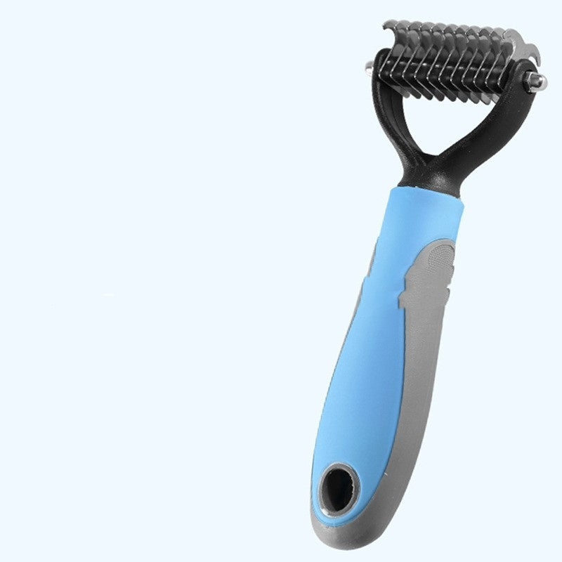 Pets Fur Knot Cutter & Shedding Tool - Double-Sided Comb Brush