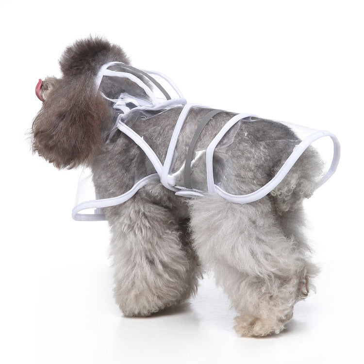 Reflective large pet raincoat