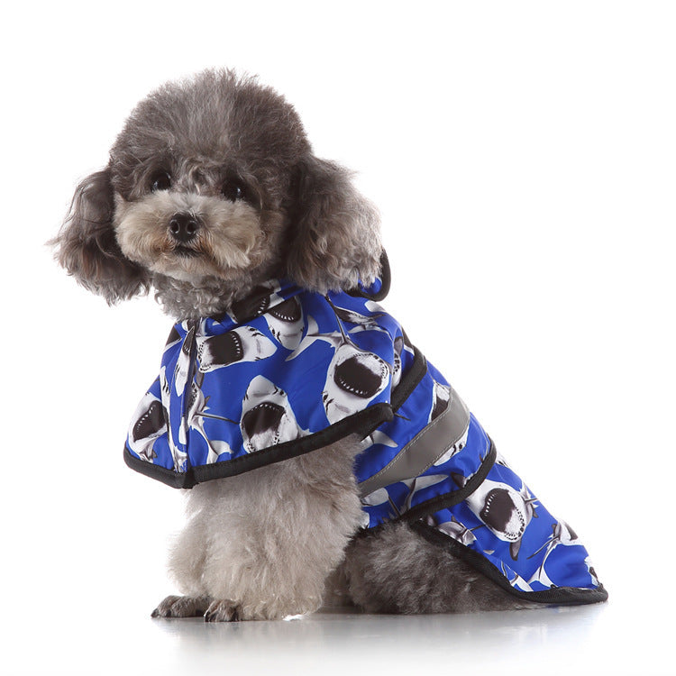 Reflective large pet raincoat