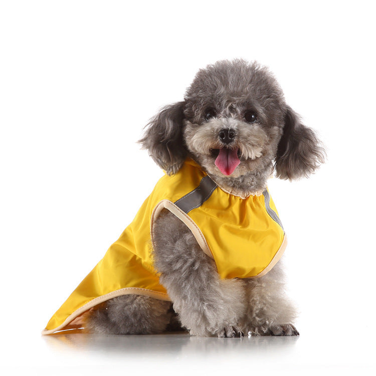 Reflective large pet raincoat