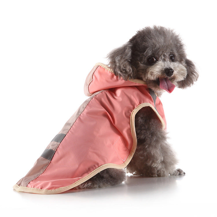 Reflective large pet raincoat