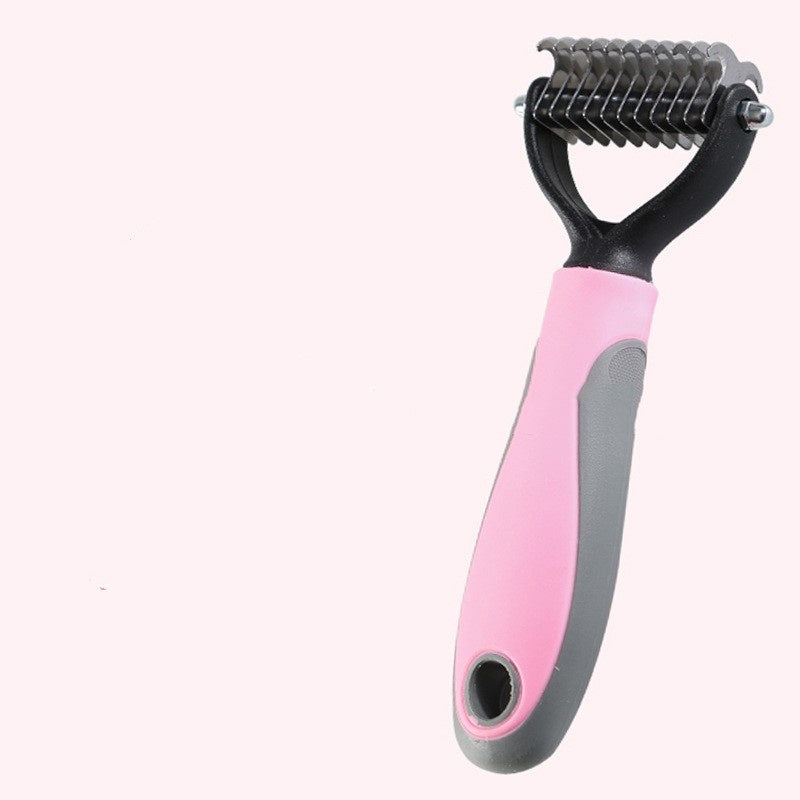 Pets Fur Knot Cutter & Shedding Tool - Double-Sided Comb Brush