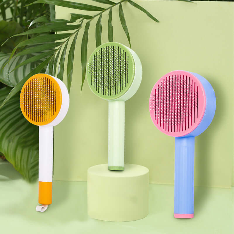 Curved Needle Pet Comb for Cat & Dog | Hair Removal Brush