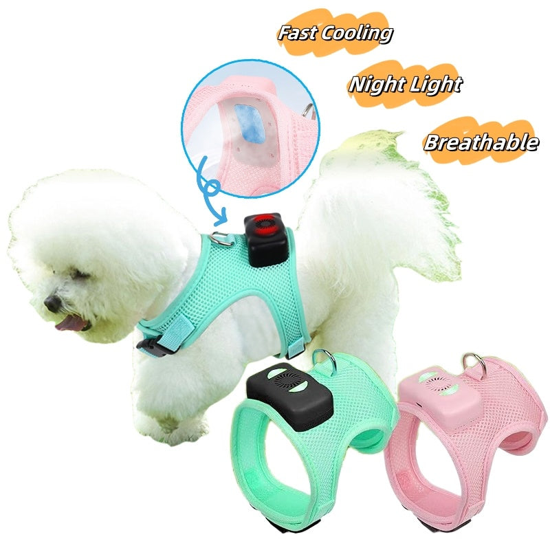 Cooling Dog Vest with Chest Harness | Breathable, Air Conditioner Pet Cooling Product