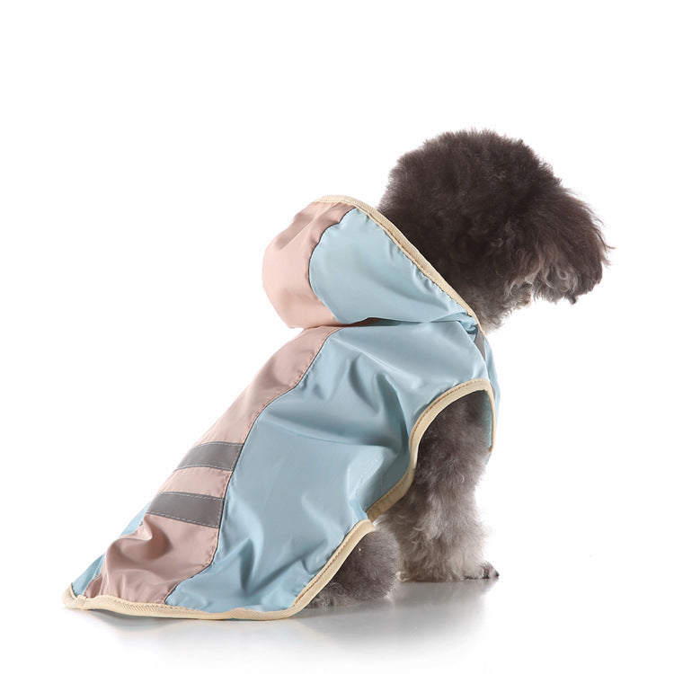 Reflective large pet raincoat