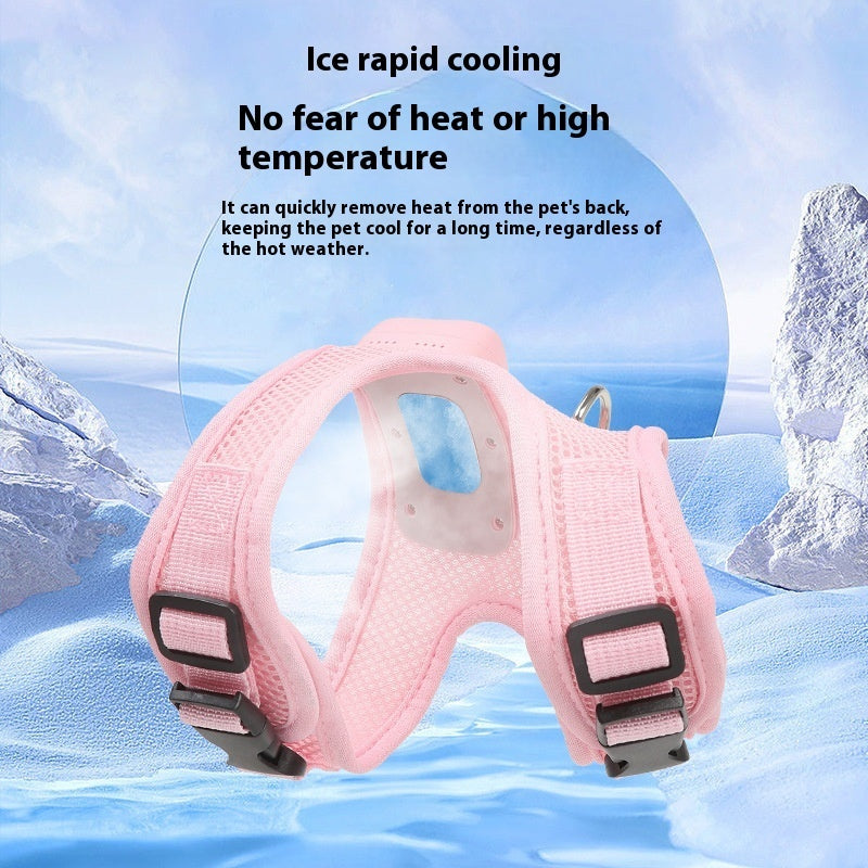 Cooling Dog Vest with Chest Harness | Breathable, Air Conditioner Pet Cooling Product