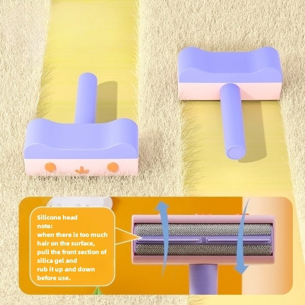 New Pet Hair Roller Remover Lint Brush - 2-Way Dog & Cat Comb Tool