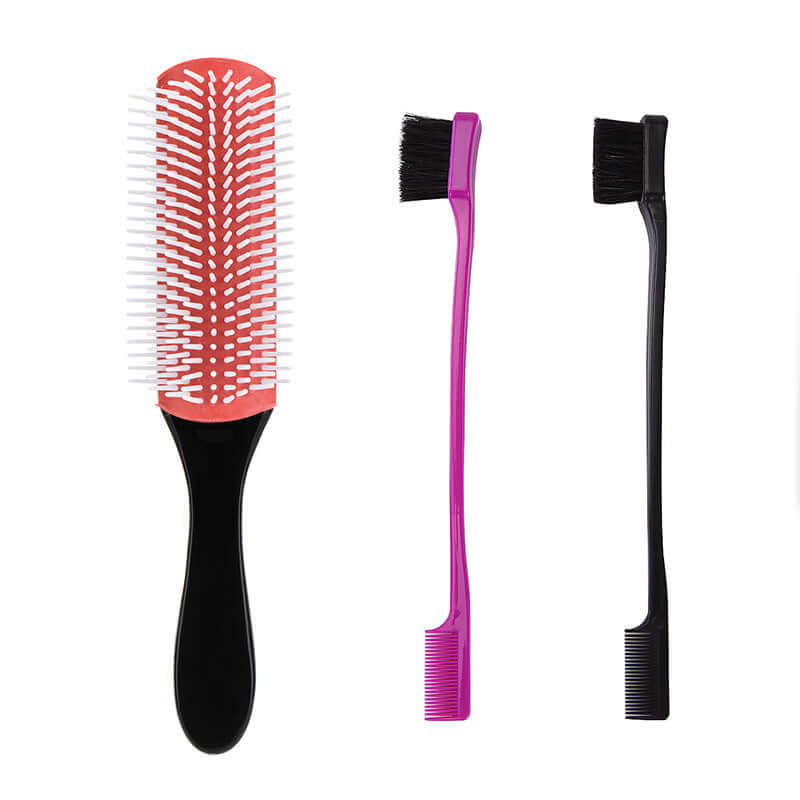 Nine Rows Comb & Eyebrow Brush Set | Massage & Styling Comb