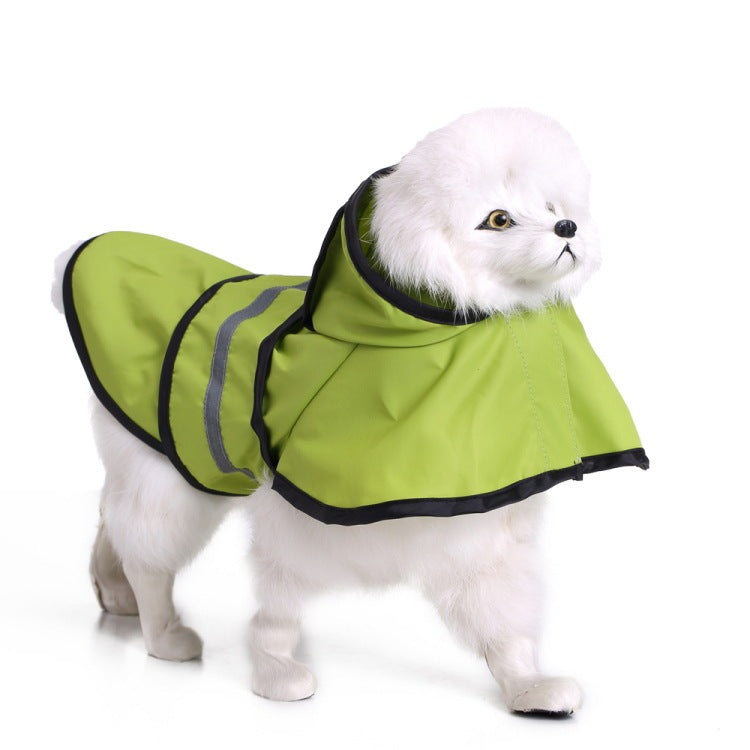 Reflective large pet raincoat