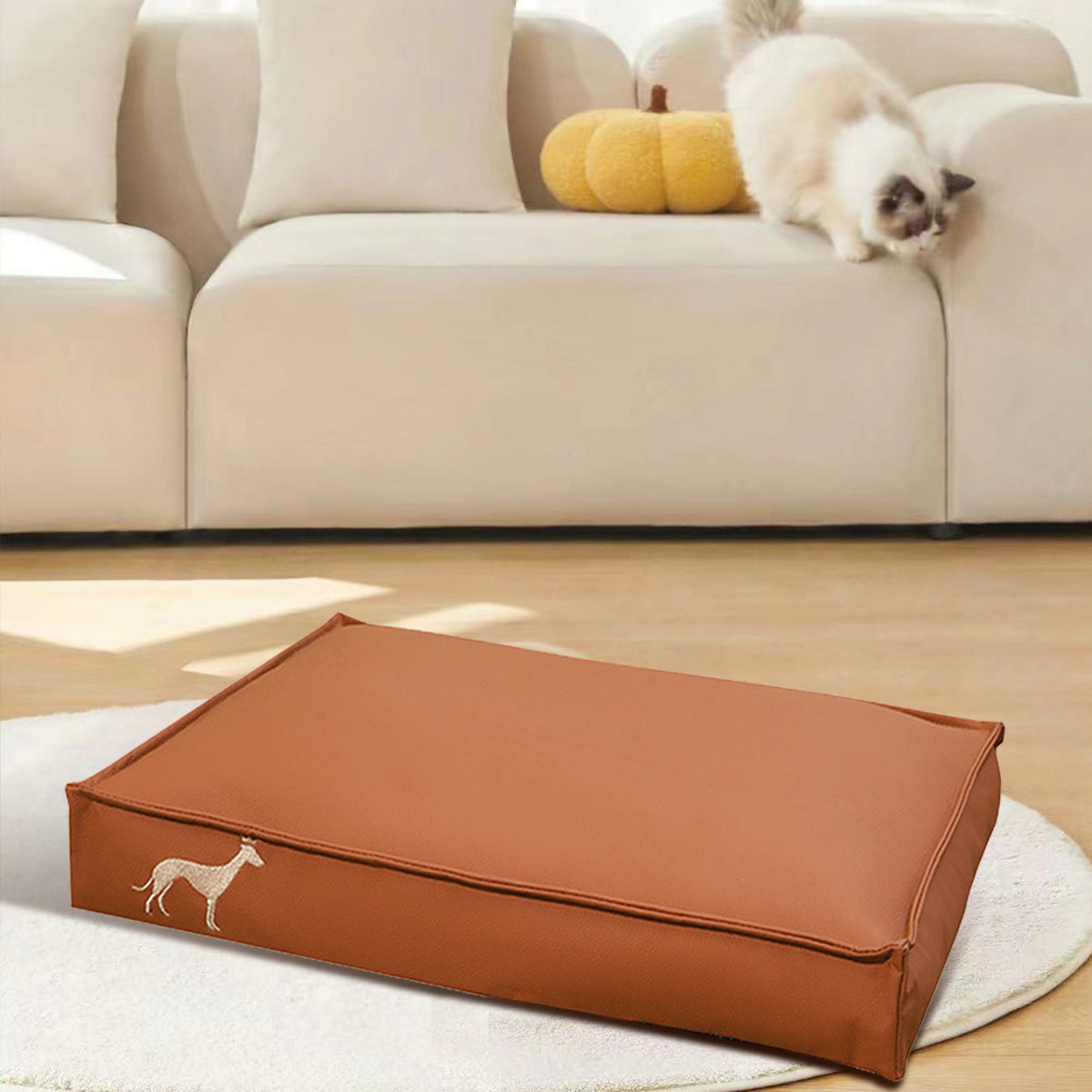 Waterproof Pet Bed with Removable Washable Cover | Scratch-Resistant Cat Litter Mat