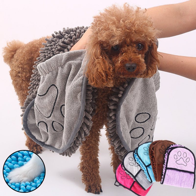 Super Absorbent Dog & Cat Towels - Quick-Drying Pet Bathrobe