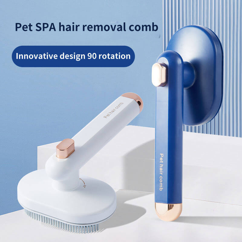 Pet Comb Cat Dog Hair Removal Brush - Self-Cleaning Grooming Tool for Dogs and Cats