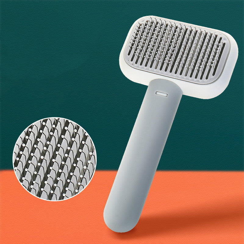 New Pet Cat & Dog Hair Brush - Massage & Grooming Tool with Stainless Steel Comb