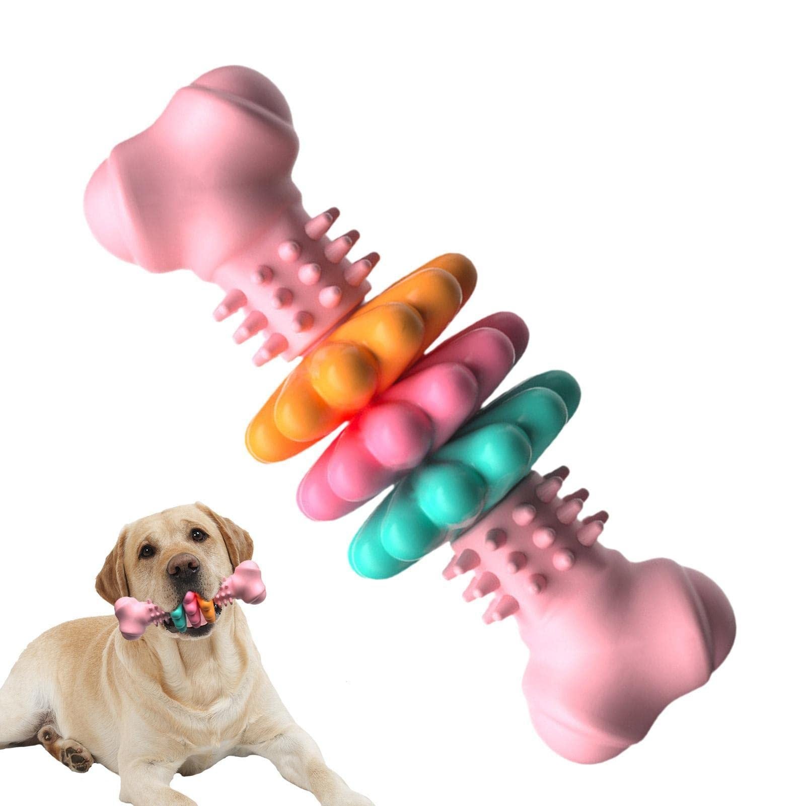 Indestructible TPR Dog Chew Toy - Teeth Cleaning Bone