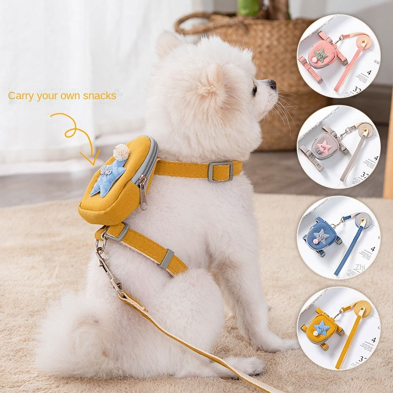 Polyester Dog Leash Vest Chest Harness