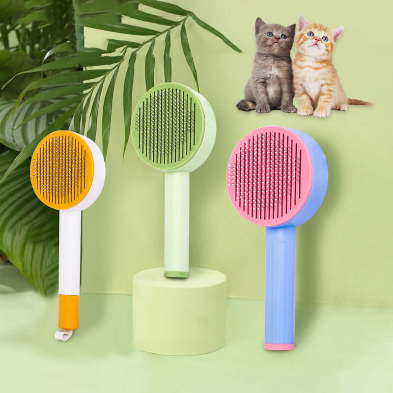 Curved Needle Pet Comb for Cat & Dog | Hair Removal Brush