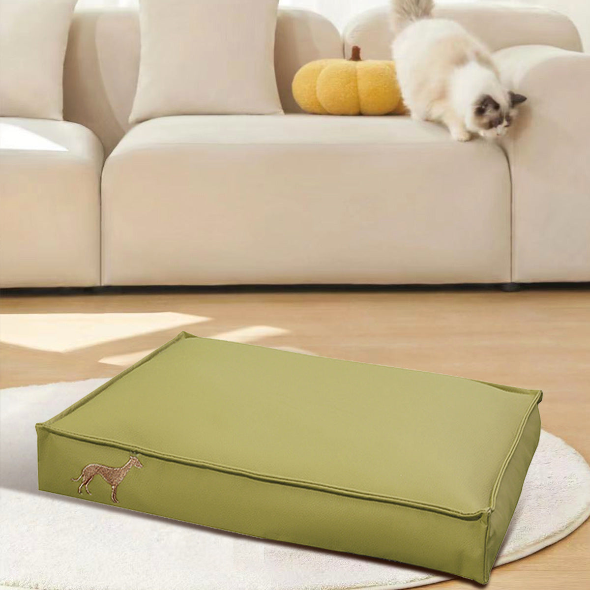 Waterproof Pet Bed with Removable Washable Cover | Scratch-Resistant Cat Litter Mat