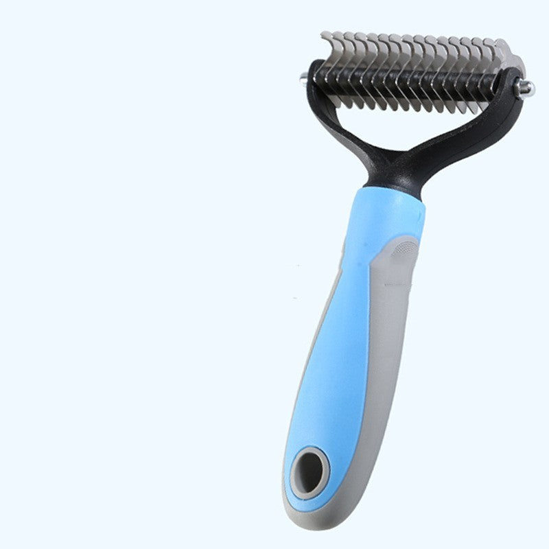 Pets Fur Knot Cutter & Shedding Tool - Double-Sided Comb Brush