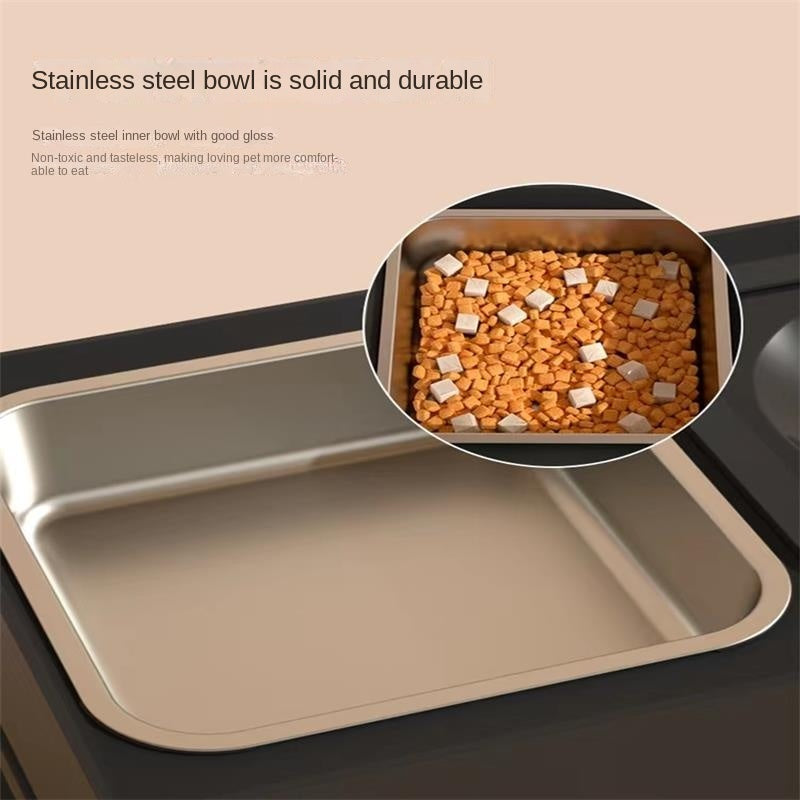 Adjustable Dog Double Bowls Stainless Stand for Feeding