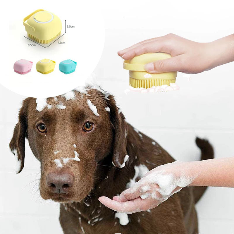 Silicone Dog Bath Massage Gloves & Brush – Perfect for Grooming & Shampooing Your Pet!