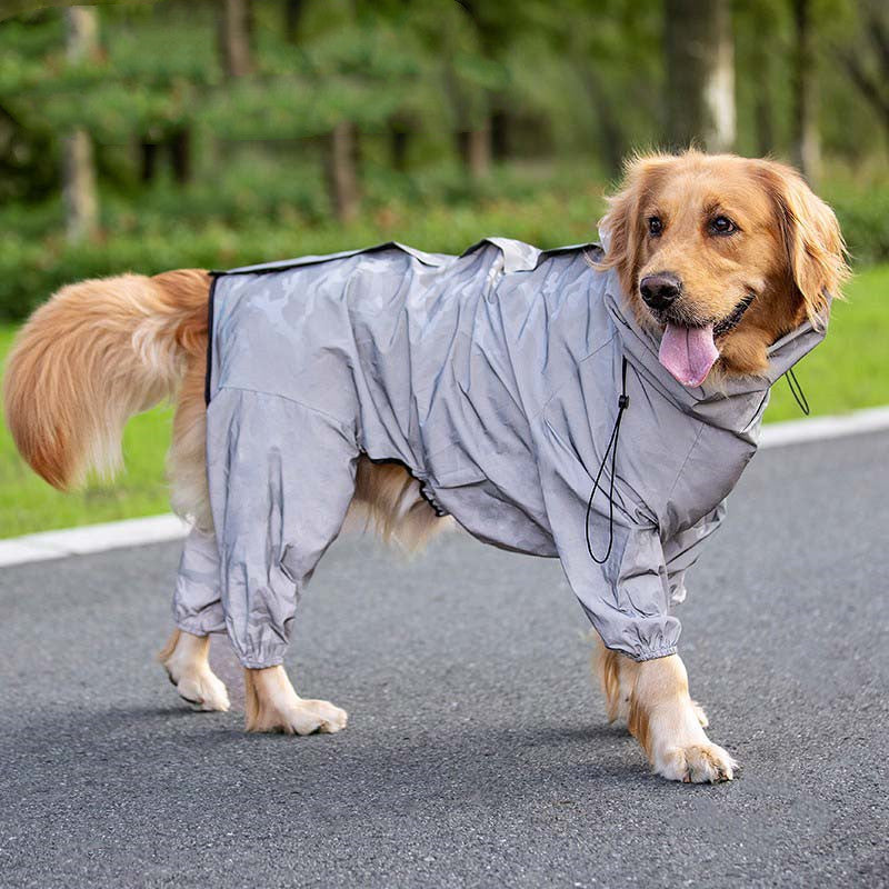 Raincoat Outdoor Waterproof Reflective Coat For Large Dogs And Pets