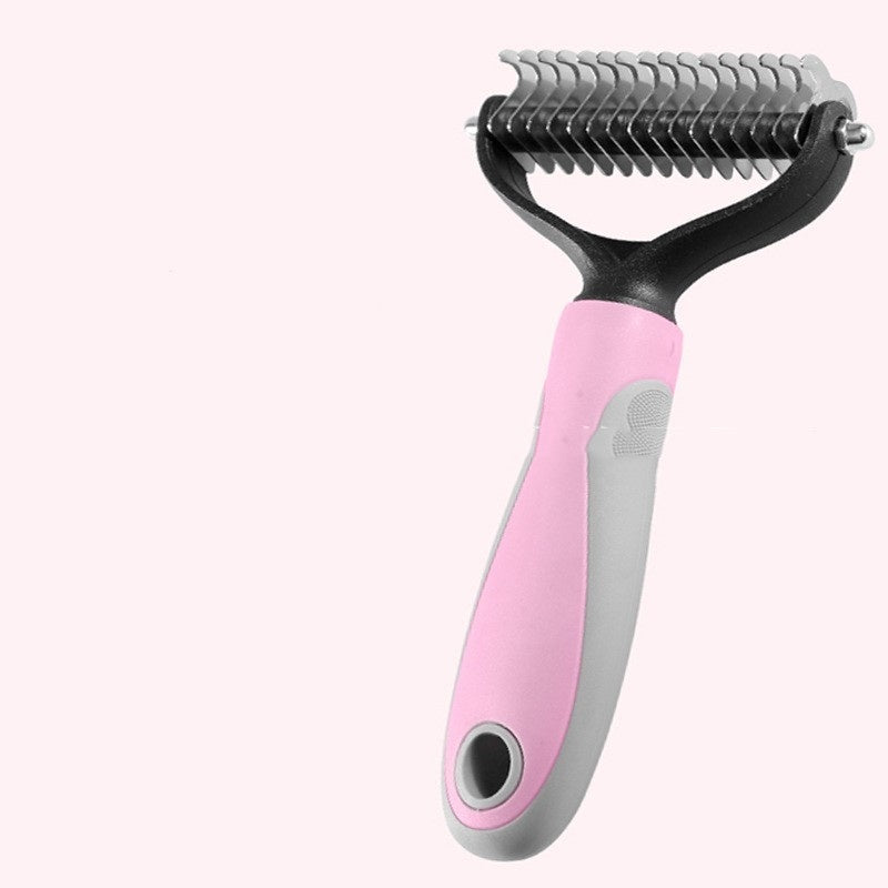 Pets Fur Knot Cutter & Shedding Tool - Double-Sided Comb Brush